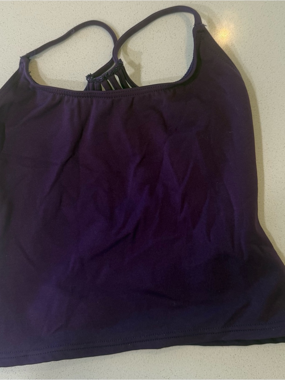 Capezio Purple Dance Tank with Logo child large/like new